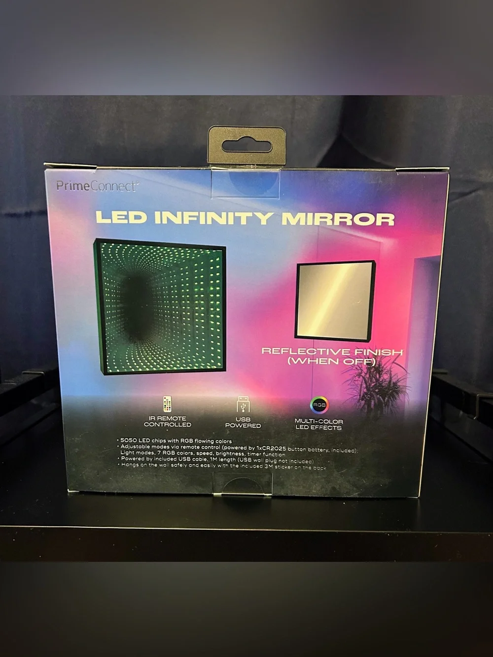 LED Infinity Mirror - Black - Picture 2 of 3